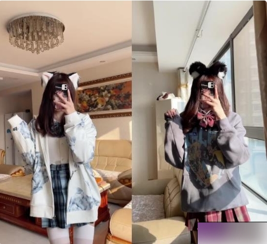 长腿网红《电气鼠》直播抬腿视频