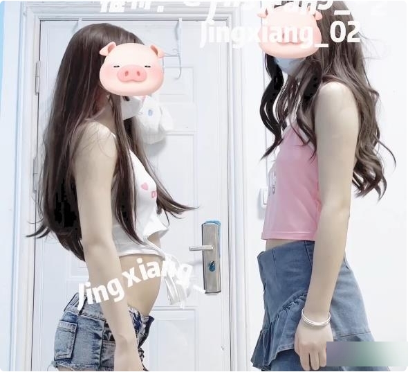 Twitter两位美女网红（小简）、（静爷）双剑合璧，青春无敌抖音风舞蹈