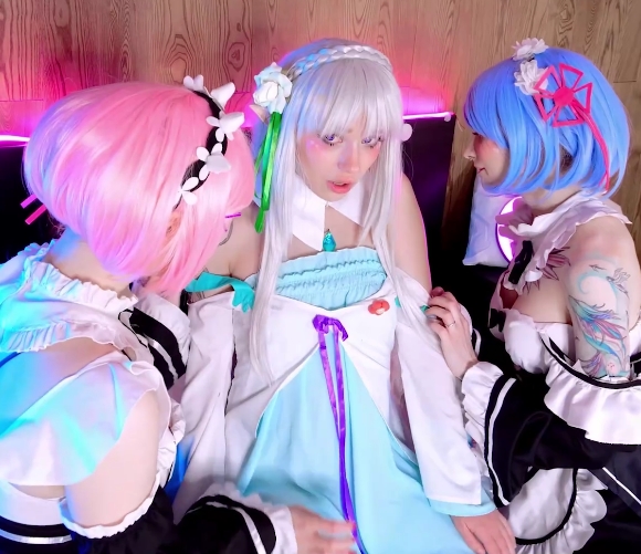 精选百合cos,拉姆,雷姆,艾米莉亚,1v,1.9g精选百合cos拉姆、雷姆、艾米莉亚1V1.9g